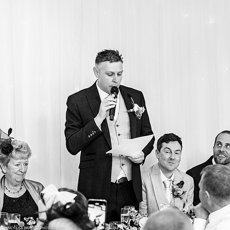 WEDDING SPEECHES AT THE LANCASTER HOUSE HOTEL, BAILRIGG, LANCASTER, LANCASHIRE