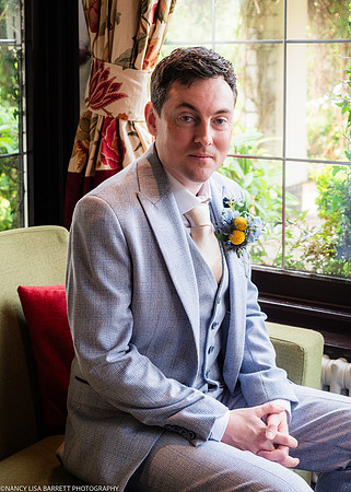 EDWARD GETTING READY AT THE LANCASTER HOUSE HOTEL, BAILRIGG, LANCASTER, LANCASHIRE