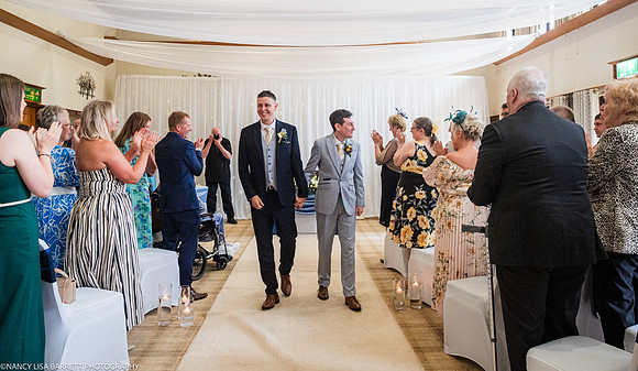 WEDDING EXIT CEREMONY CONFETTI ETC AT THE LANCASTER HOUSE HOTEL, BAILRIGG, LANCASTER, LANCASHIRE