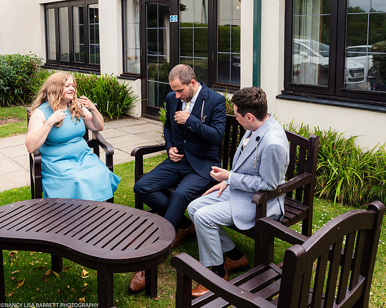 EDWARD GETTING READY AT THE LANCASTER HOUSE HOTEL, BAILRIGG, LANCASTER, LANCASHIRE