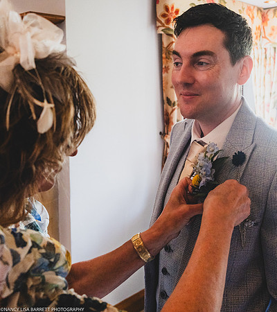 EDWARD GETTING READY AT THE LANCASTER HOUSE HOTEL, BAILRIGG, LANCASTER, LANCASHIRE