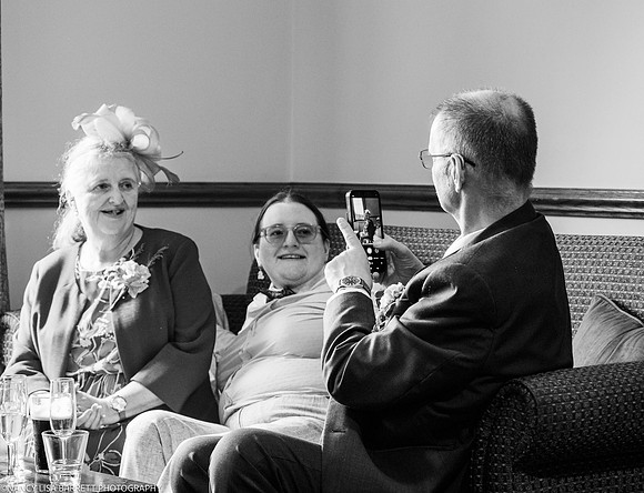 EDWARD GETTING READY AT THE LANCASTER HOUSE HOTEL, BAILRIGG, LANCASTER, LANCASHIRE
