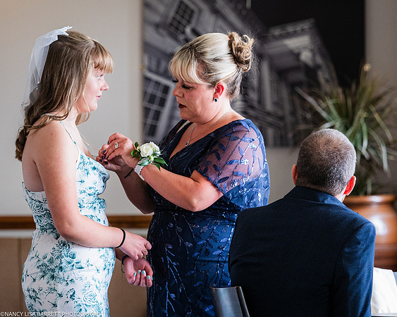 EDWARD GETTING READY AT THE LANCASTER HOUSE HOTEL, BAILRIGG, LANCASTER, LANCASHIRE