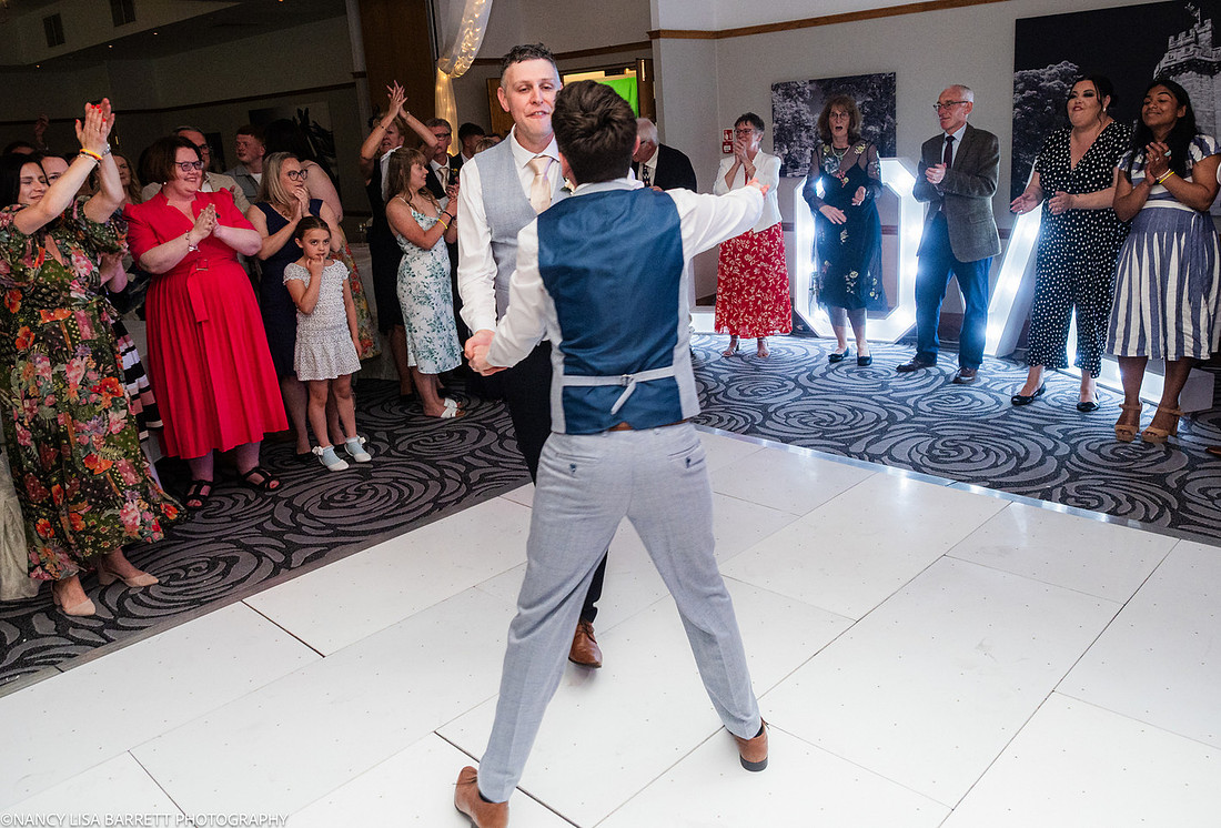 WEDDING CAKE AND DANCE AT THE LANCASTER HOUSE HOTEL, BAILRIGG, LANCASTER, LANCASHIRE
