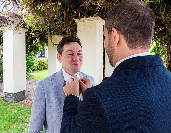 EDWARD GETTING READY AT THE LANCASTER HOUSE HOTEL, BAILRIGG, LANCASTER, LANCASHIRE