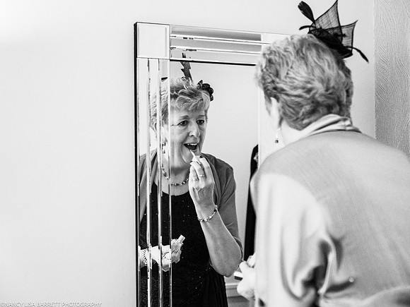 ANDREW GETTING WEDDING READY AT THE LANCASTER HOUSE HOTEL, BAILRIGG, LANCASTER, LANCASHIRE