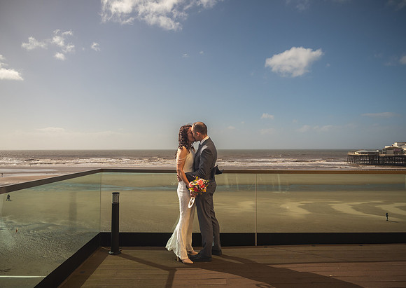 BLACKPOOL, LANCASHIRE SAND AND SEA WEDDING WITH CLAIRE AND OWEN - HIGHLIGHTS