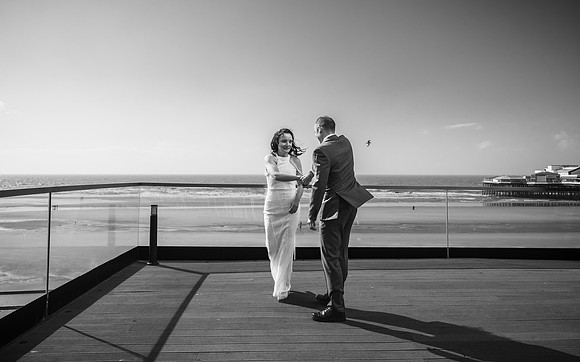 BLACKPOOL, LANCASHIRE SAND AND SEA WEDDING WITH CLAIRE AND OWEN - HIGHLIGHTS