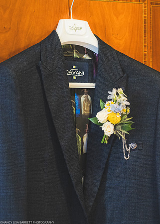 ANDREW GETTING WEDDING READY AT THE LANCASTER HOUSE HOTEL, BAILRIGG, LANCASTER, LANCASHIRE