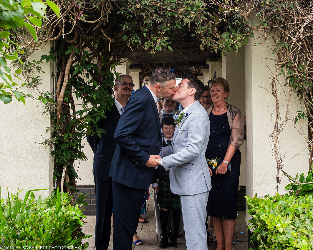 WEDDING EXIT CEREMONY CONFETTI ETC AT THE LANCASTER HOUSE HOTEL, BAILRIGG, LANCASTER, LANCASHIRE